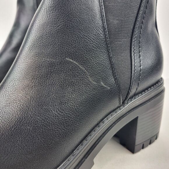 MIA Rusty Chelsea Pull On Lug Sole Booties Black Elastic Closure Size 11 - Picture 2 of 14